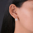 Cubic Zirconia Diamond CZ 925 Sterling Silver Rose Gold Pendant Set for Women
