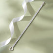 Heart Tennis Diamond Silver Bracelet for Women