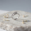 Curved Pavé CZ 925 Sterling Silver Ring for Women