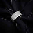 Curved Top Micro Pavé cz 925 sterling Silver Ring for men