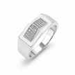925 sterling silver men’s curved CZ statement ring