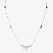 Curved White Stone 925 Sterling Silver Mangalsutra for Women