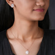 Cushion Pearl 925 Sterling Silver Rose Gold Pendant Set for Women