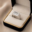 925 Sterling Silver Men's Ring with CZ Stones