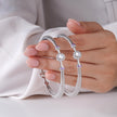 Aura Sparkle 925 Silver Mesh Bangle for Women