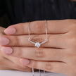Crown Heart Shape Diamond 925 Sterling Silver Mangalsutra for Women