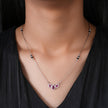 Delicate Bead with Leaf Pendant 925 Sterling Silver Mangalsutra for Women