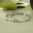 Ethereal Sparkle Diamond-Look Sterling 925 Silver Bangle for Women