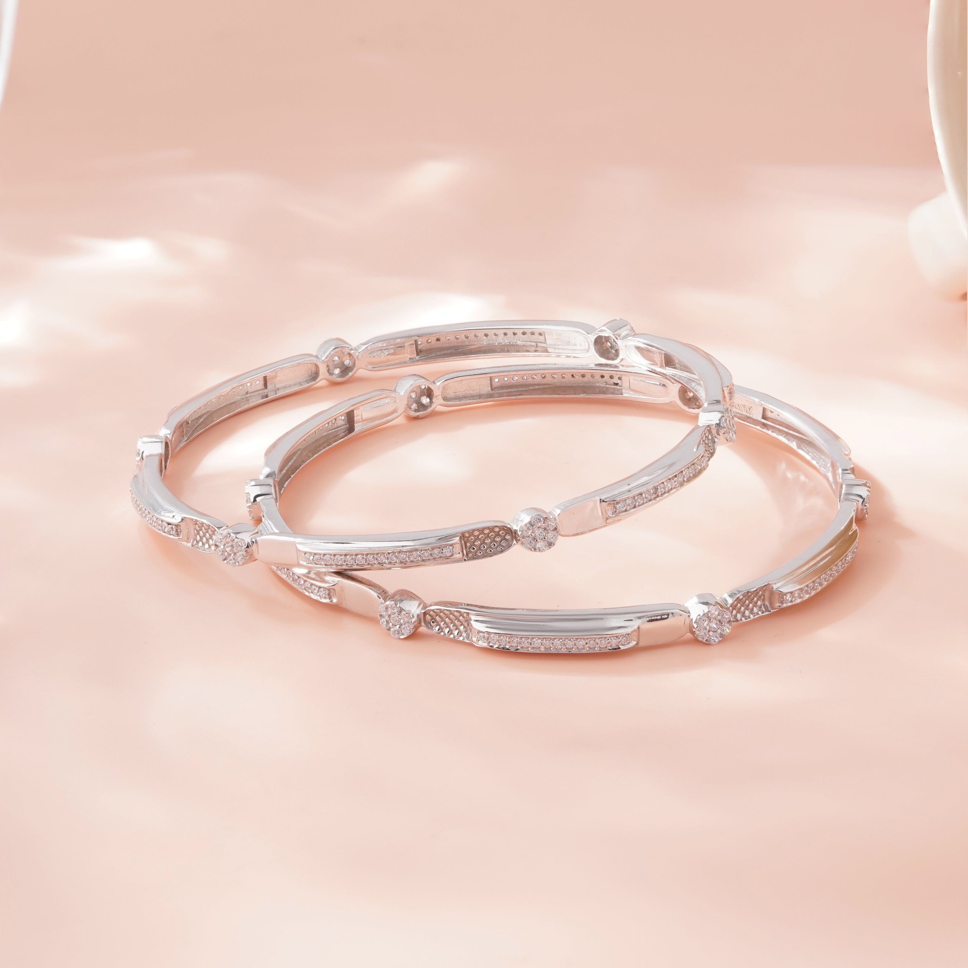 Aurora Sparkle Sterling 925 Silver Bangle for Women