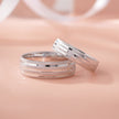 Clean Line Design 925 Sterling Silver Couple Band for Men