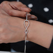 Infinity Design CZ 925 Sterling Silver Bracelet for Women