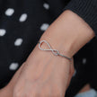 Infinity Design CZ 925 Sterling Silver Bracelet for Women