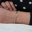 Infinity Design CZ 925 Sterling Silver Bracelet for Women