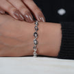 Teardrop CZ Motif 925 Sterling Silver Bracelet for Women