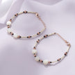 Ivory Rose Beaded 925 Sterling Silver Rose Gold Kid's Adjustable Bracelet