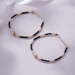 Twin Pearl Beaded 925 Sterling Silver Rose Gold Kid's Bracelet