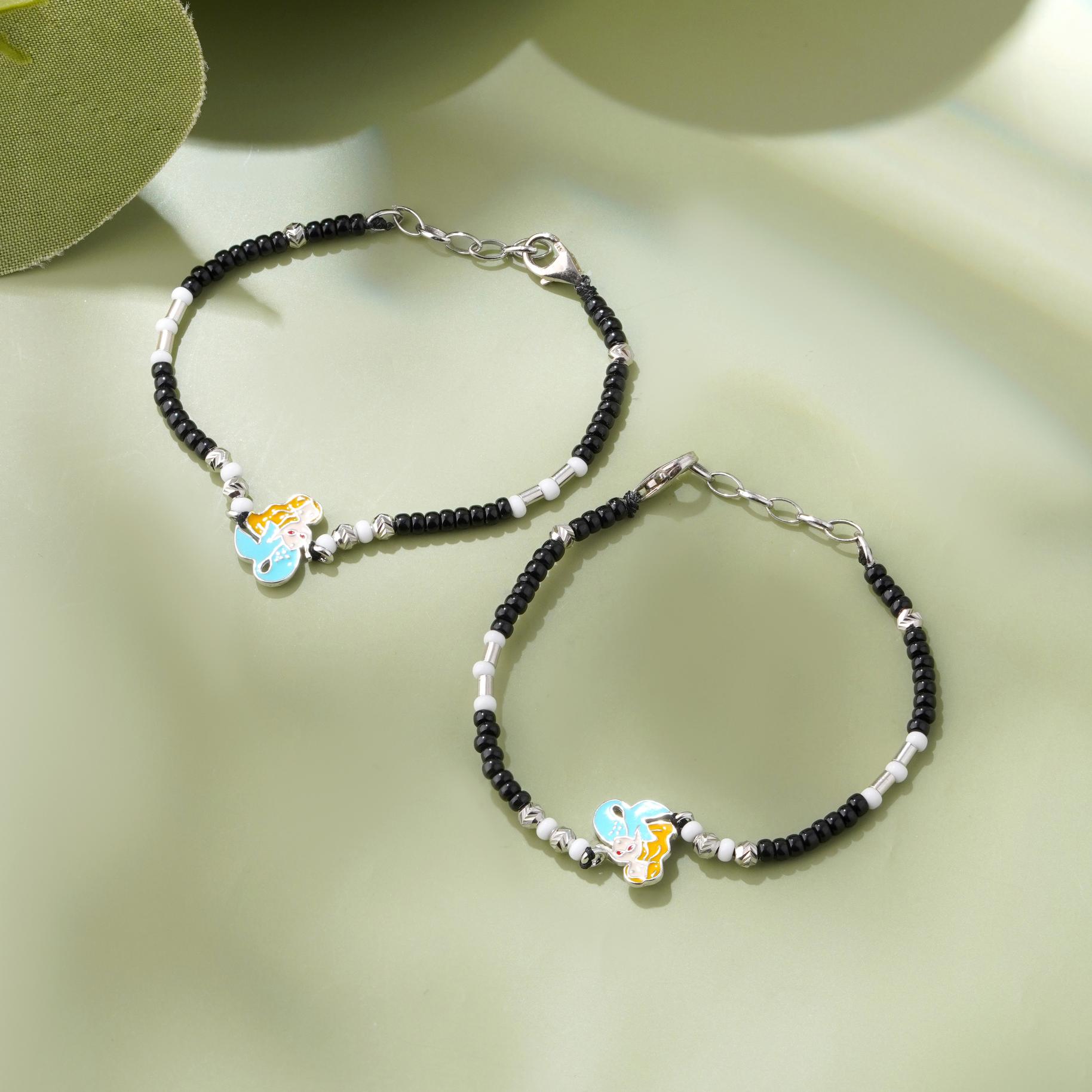 Ocean Muse Mermaid Charm 925 Sterling Silver Kid's Bracelet