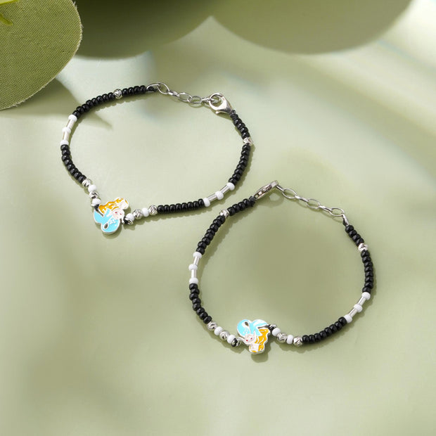 Ocean Muse Mermaid Charm 925 Sterling Silver Kid's Bracelet