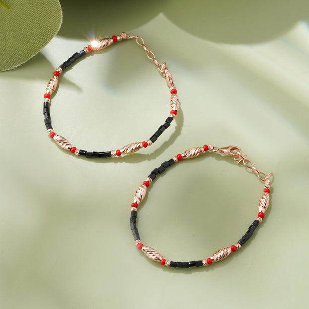 Bold Harmony 925 Sterling Silver Rose Gold Kid's Bracelet