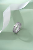 Dual Band Diamond Cut 925 Sterling Silver Couple Band for Women