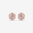 WiteSolitaire Diamond 925 Sterling Silver Rose Gold Earrings for Women