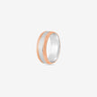 Elegant Brushed Texture Design 925 Sterling Silver Rose Gold Couple Band for Men