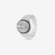 Round Micro Pavé Gada CZ 925 Sterling Silver Ring for Men