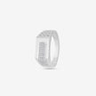 Cutwork Side Pavé cz 925 sterling Silver Ring for men