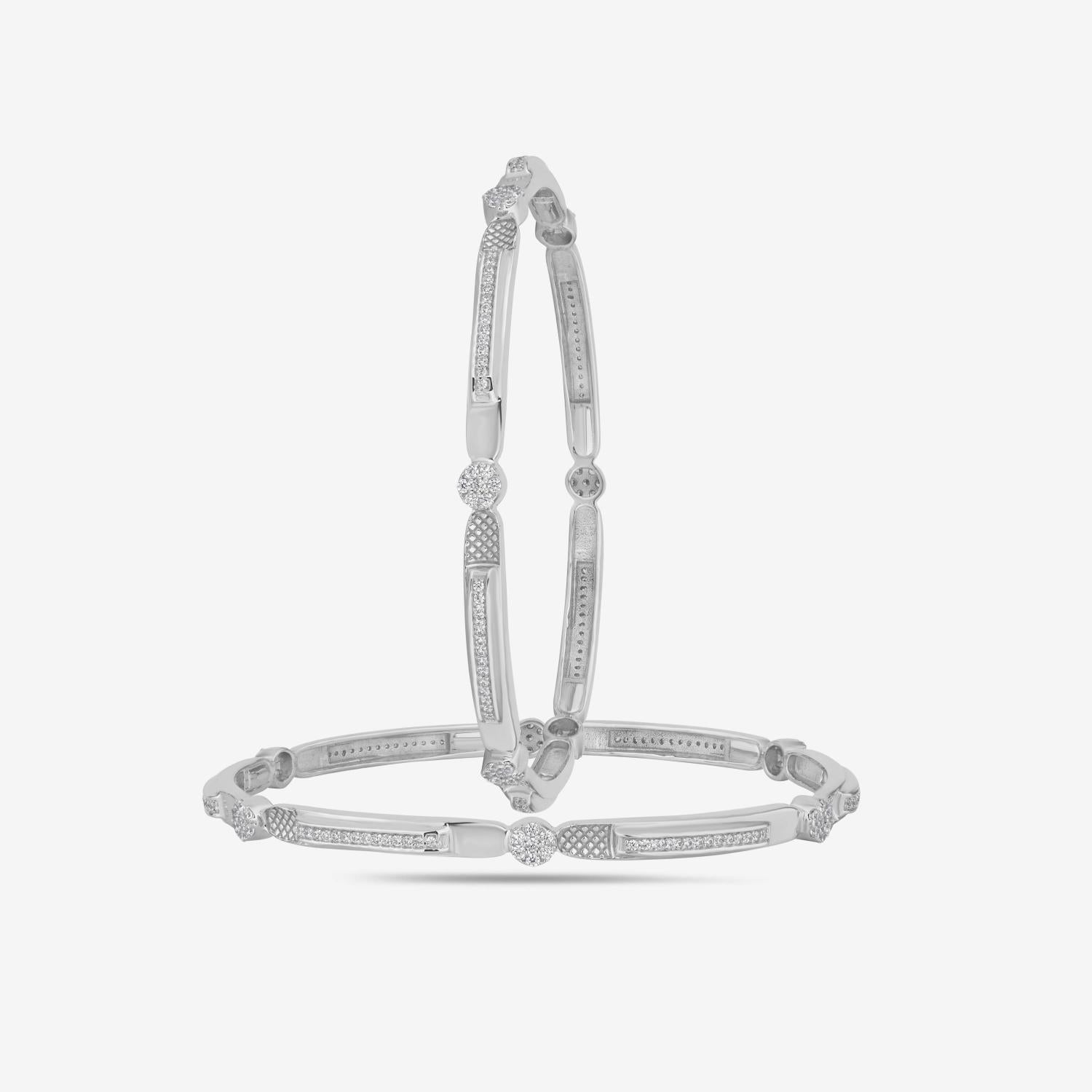 Aurora Sparkle Sterling 925 Silver Bangle for Women