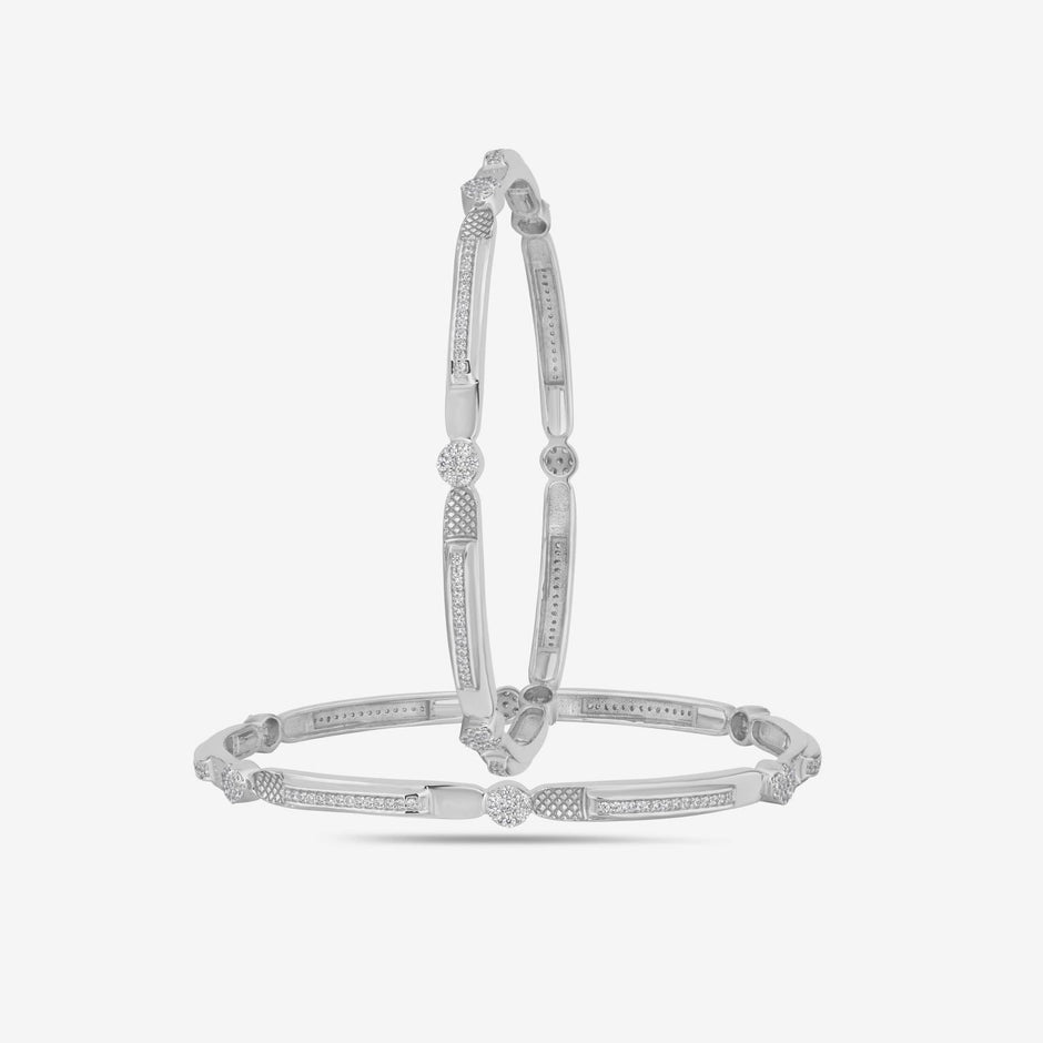 Aurora Sparkle Sterling 925 Silver Bangle for Women