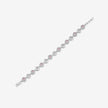 Pink Halo Diamond Adjustable Silver Bracelet for Women