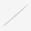 Geometric Link Diamond Adjustable Silver Bracelet for Women