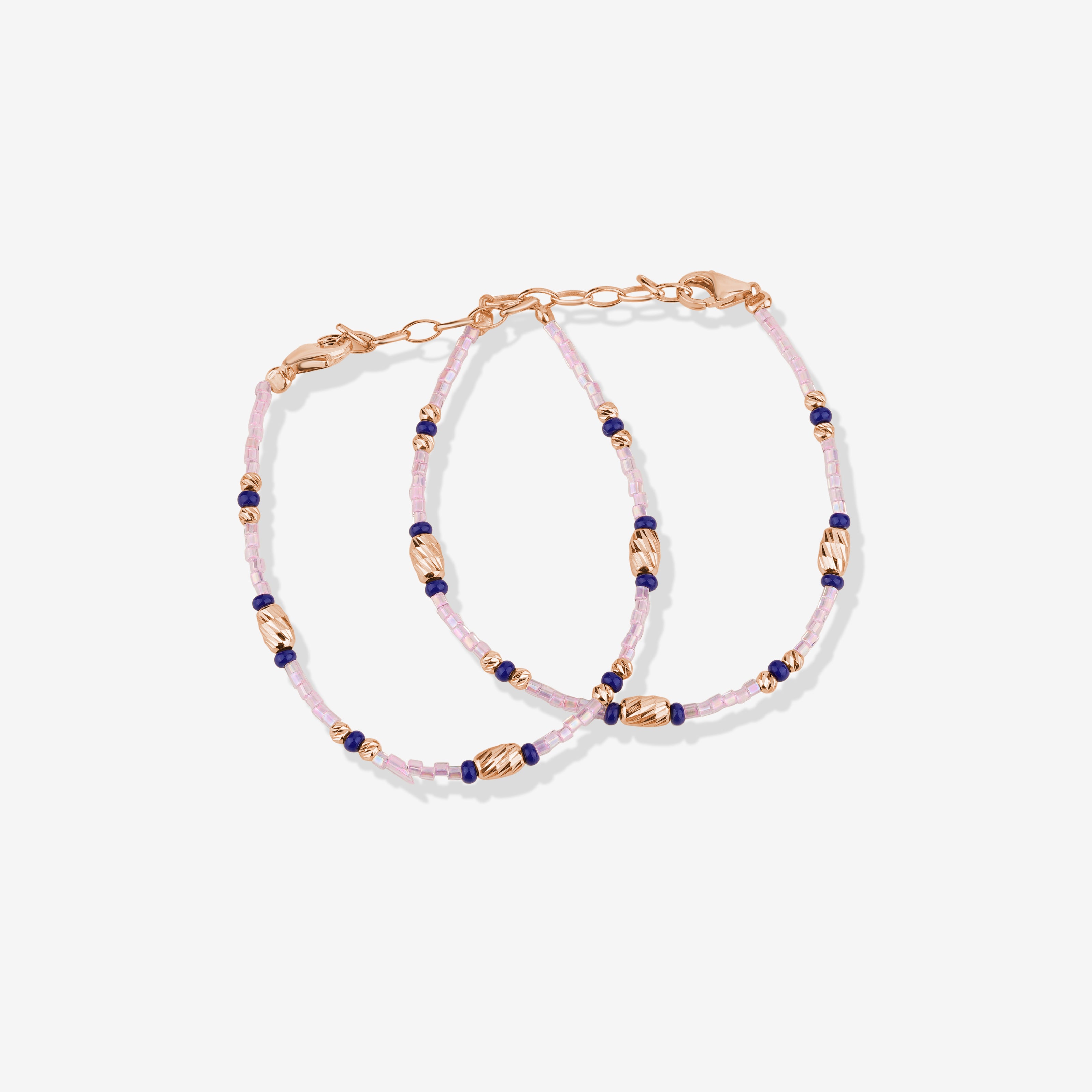 Blush Bead Harmony 925 Sterling Silver Rose Gold Kid's Bracelet