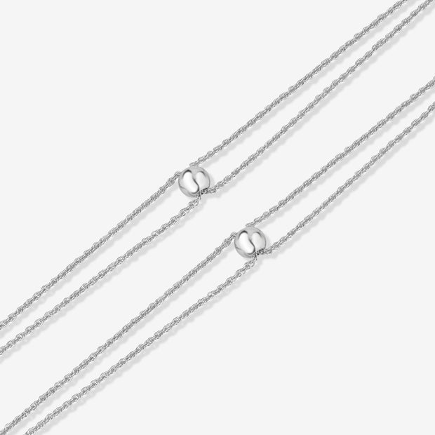 PureLine Diamond Cut 925 Sterling Silver Anklet for Women