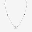 Crown Heart Shape Diamond 925 Sterling Silver Mangalsutra for Women