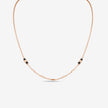 Delicate Black Bead 925 Sterling Silver Rose Gold Mangalsutra for Women