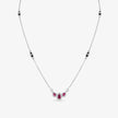 Delicate Bead with Leaf Pendant 925 Sterling Silver Mangalsutra for Women