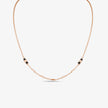 Delicate Black Bead 925 Sterling Silver Rose Gold Mangalsutra for Women