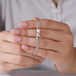 Floral Diamond Adjustable Silver Bracelet for Women