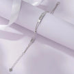 Floral Diamond Adjustable Silver Bracelet for Women