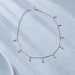 Dewdrop Silver Charm Anklet