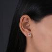Diamond Glow Square CZ Stud Earrings
