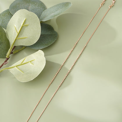 Diamond Glow Triple-Layer 925 Sterling Silver Rose Gold Anklet for Women