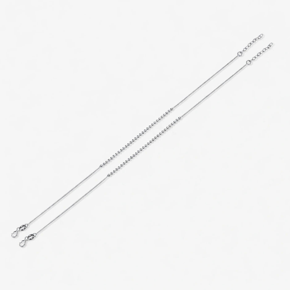 Diamond Mist Multi-Layer 925 Sterling Silver Anklet for Women