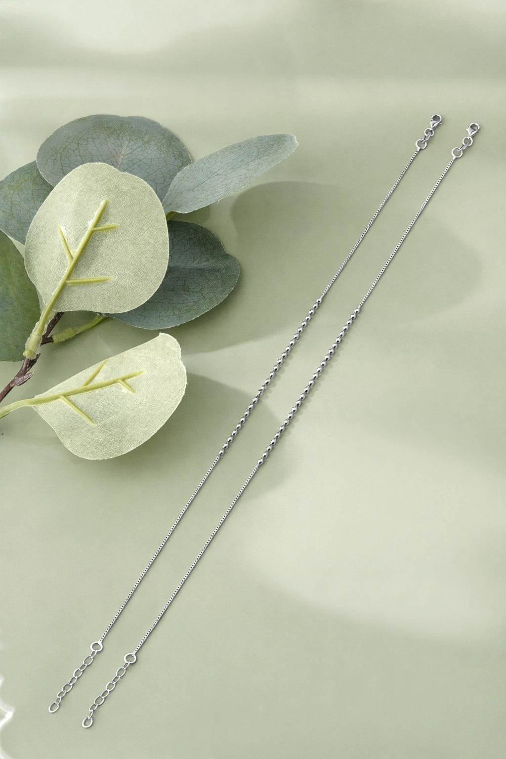 Diamond Mist Multi-Layer 925 Sterling Silver Anklet for Women