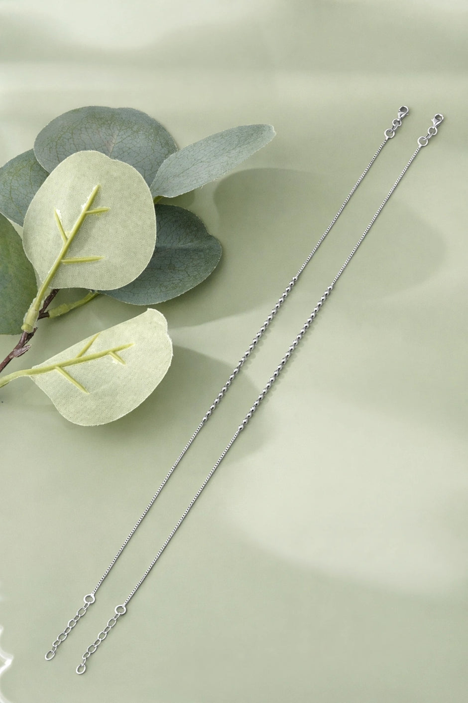 Diamond Mist Multi-Layer 925 Sterling Silver Anklet for Women