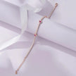 Pink Stone Tennis Diamond Adjustable Bracelet for Women