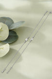Diamond Sparkle Butterfly 925 Sterling Silver Anklet for Women