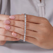 Baguette Tennis Diamond Silver Bracelet for Women