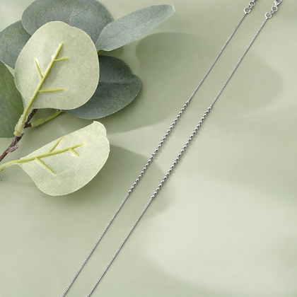 Minimal Twisted Chain Silver Anklets for Women